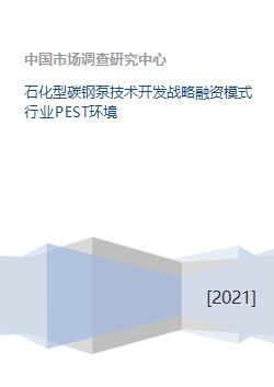 石化型碳钢泵技术开发战略融资模式行业PEST环境